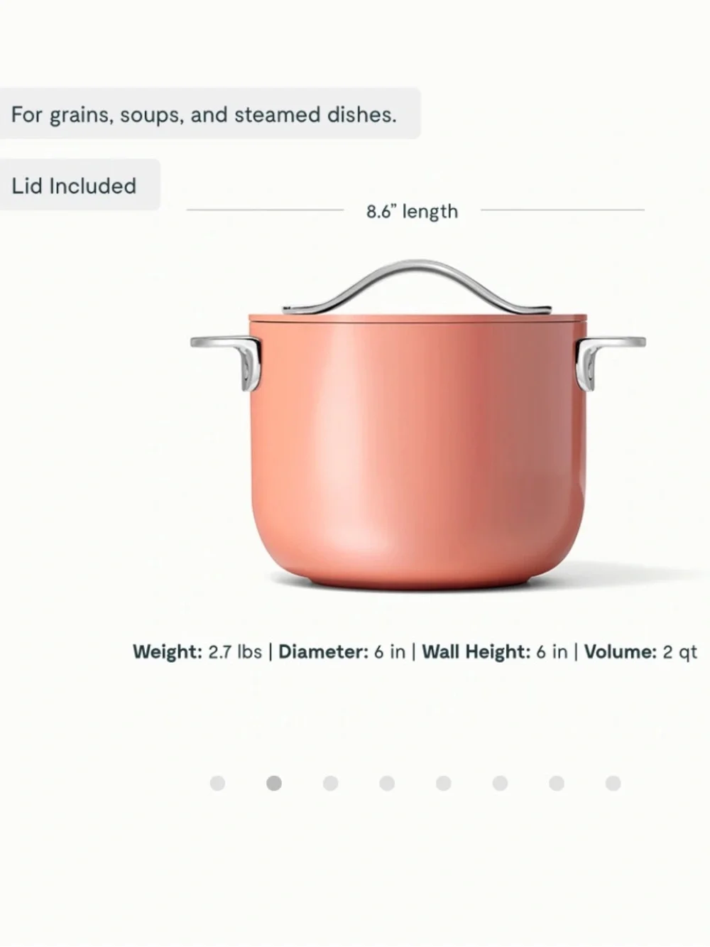 Petite Cooker 2 qt Non-Stick Ceramic Pot With Lid